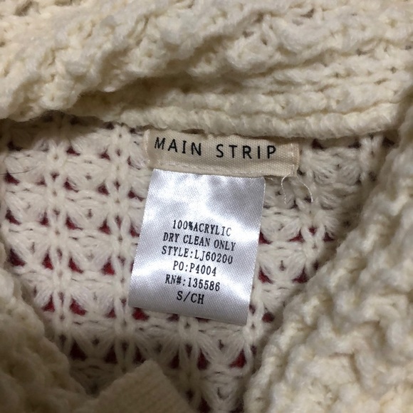 Main strip cowl neck tunic sweater small - Picture 2 of 5